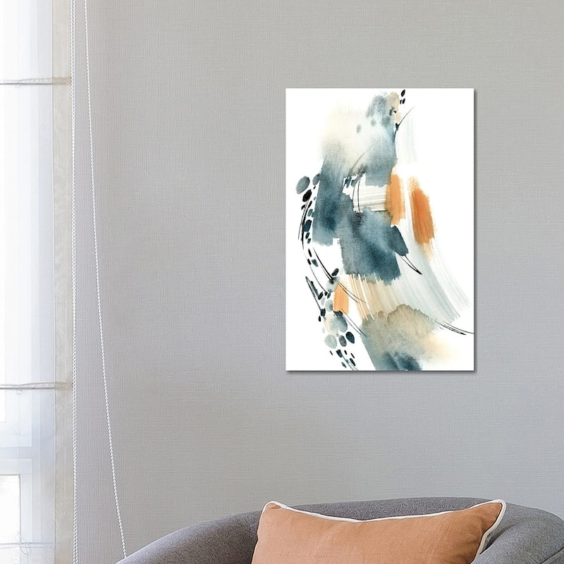 iCanvas "Abstract In Blue And Terracotta" by Sophie Rodionov Canvas Print - 26x18x1.5