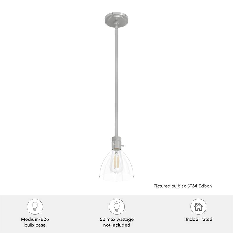 Hunter 6" Van Nuys 1 Light Mini Pendant - Kitchen Island, Dining Room - Industrial, Modern, Transitional