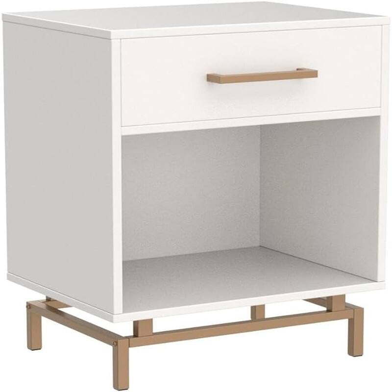Wood Nightstand 25in H - white