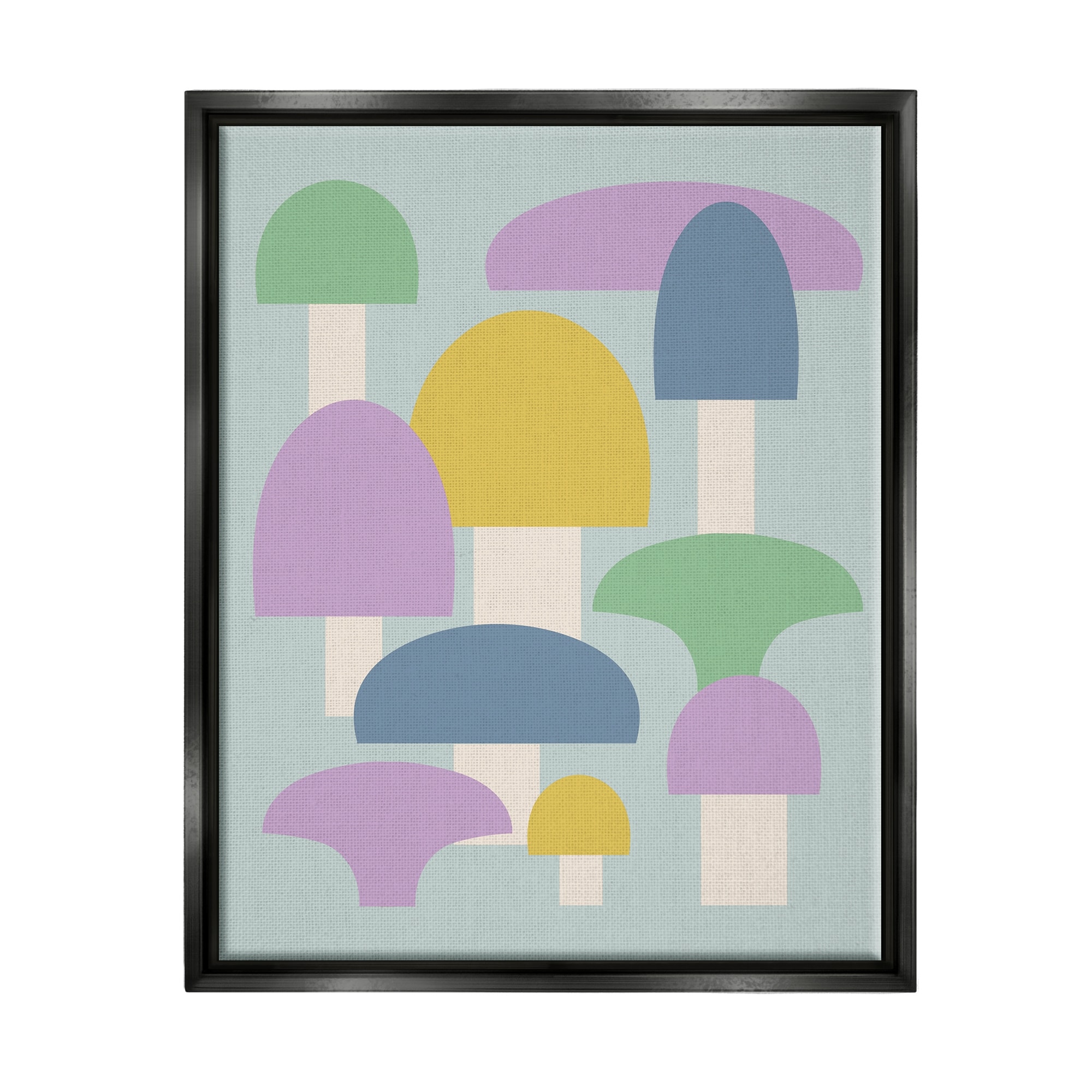 Stupell Pastel Mushroom Shapes Framed Floater Canvas Wall Art Design by Lil' Rue