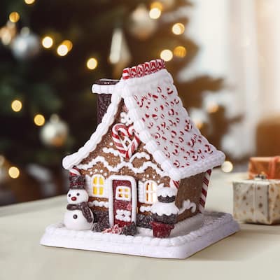 7"Led Peppermint Dreams Candy House