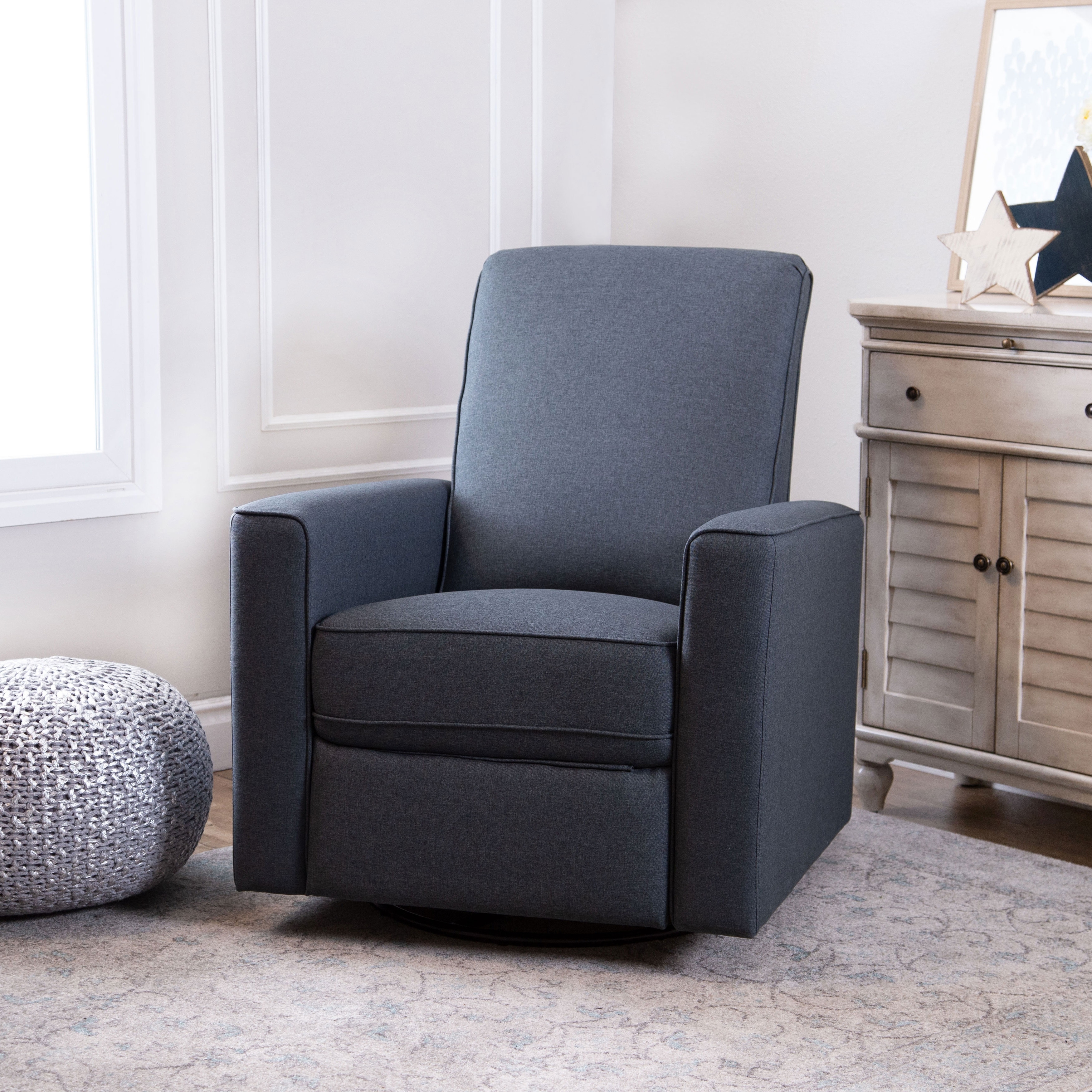 Abbyson Hampton Nursery Swivel Glider Recliner Chair