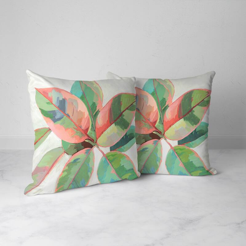 Laural Home Plant Life Ficus Indoor Decorative Pillow