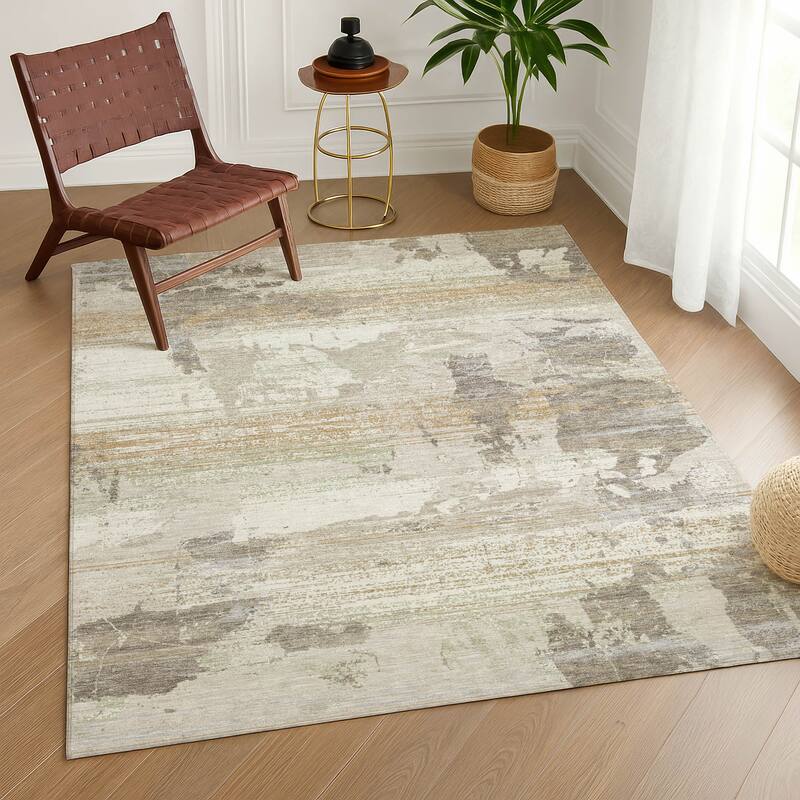 Machine Washable Indoor/ Outdoor Chic Veta Chantille Rug