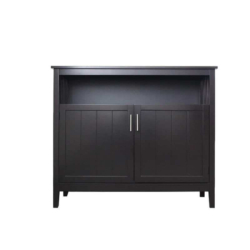 Living Room Wood Storage Cabinet with Doors and Shelves