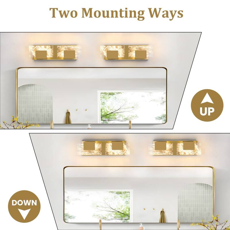 Modern Bathroom Vanity Light LED Dimmable Wall Sconce with UL Certified - 16 inches and above