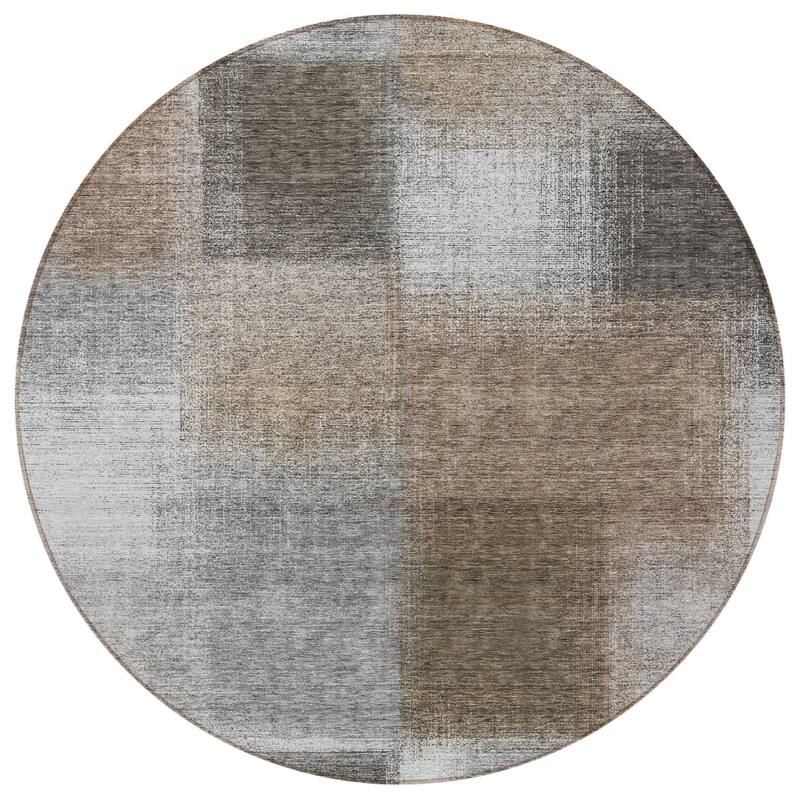 HomeRoots Abstract Transitional Rectangle Outdoor Rug