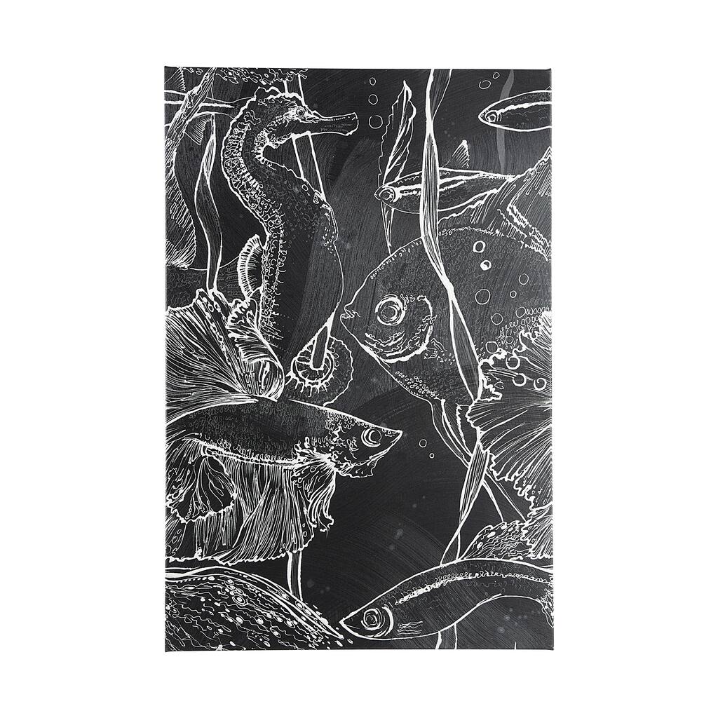 Fish Black I (36 x 54) Canvas Art Print