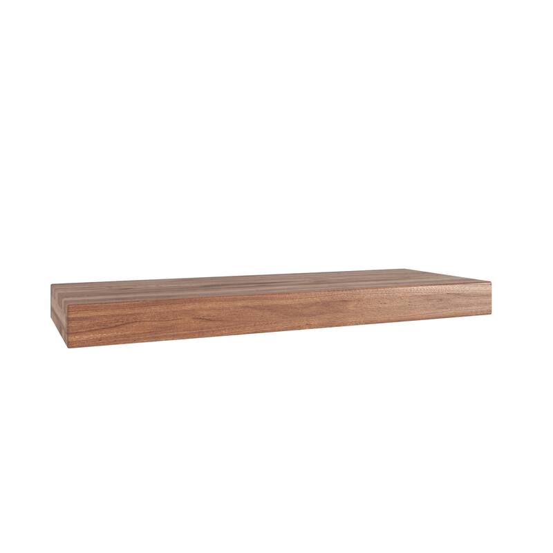Manada Hollow Floating Teak Wall Shelf - Teak Oil - 24" Wide