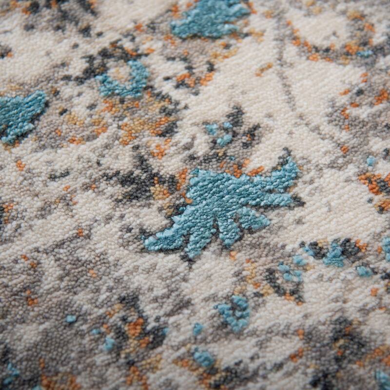 Alora Decor Cosmopolitan Contemporary Ivory Wool/Tencel Area Rug