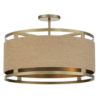 Minka Lavery Windward Passage 4 Light 21" Wide Semi-Flush Drum Ceiling