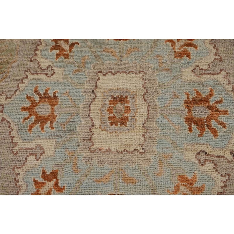 Vegetable Dye Oushak Turkish Area Rug Handmade Oriental Wool Carpet - 6'0"x 9'0"