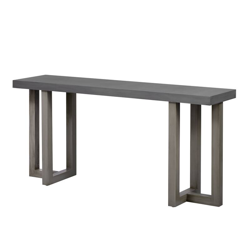 Modern Geometric Design Console Table Side Table with Solid Pine Legs, for Entryway Hallway, Living Room and Bedroom
