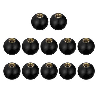 Uxcell M5 Threaded Ball Knobs – 12-Pack, Carbon Steel, Silver, With Flat Washers, For Lighting & DIY Projects