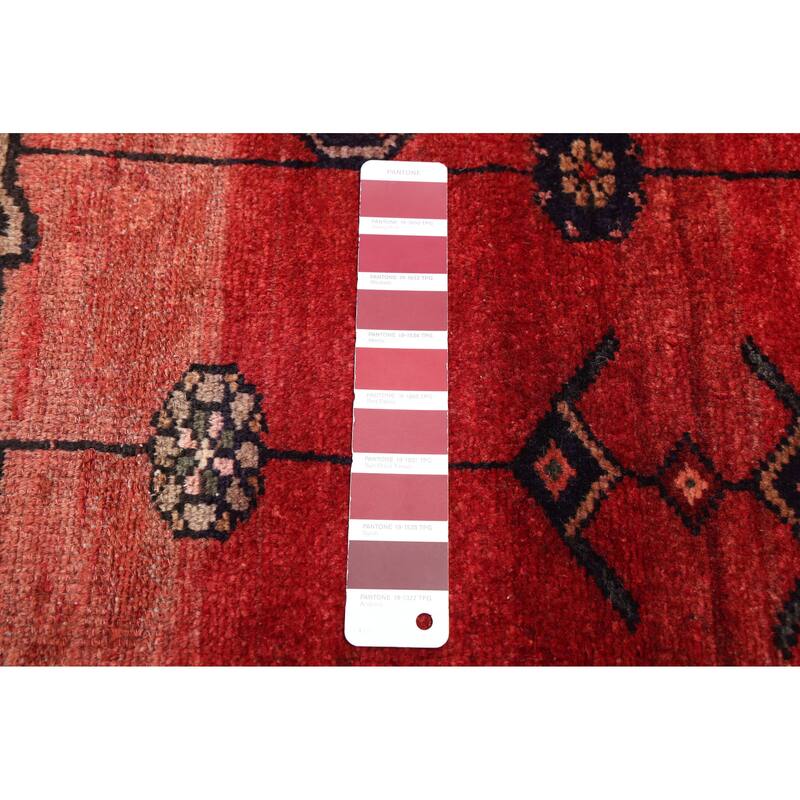 ECARPETGALLERY Hand-knotted Melis Vintage Dark Copper Wool Rug - 3'11 x 7'5