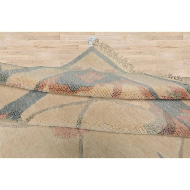 8x10 Hand Knotted Wool Ivory Tibetan Crafts Tufenkian Swiss Wash Rug - 8' x 10'