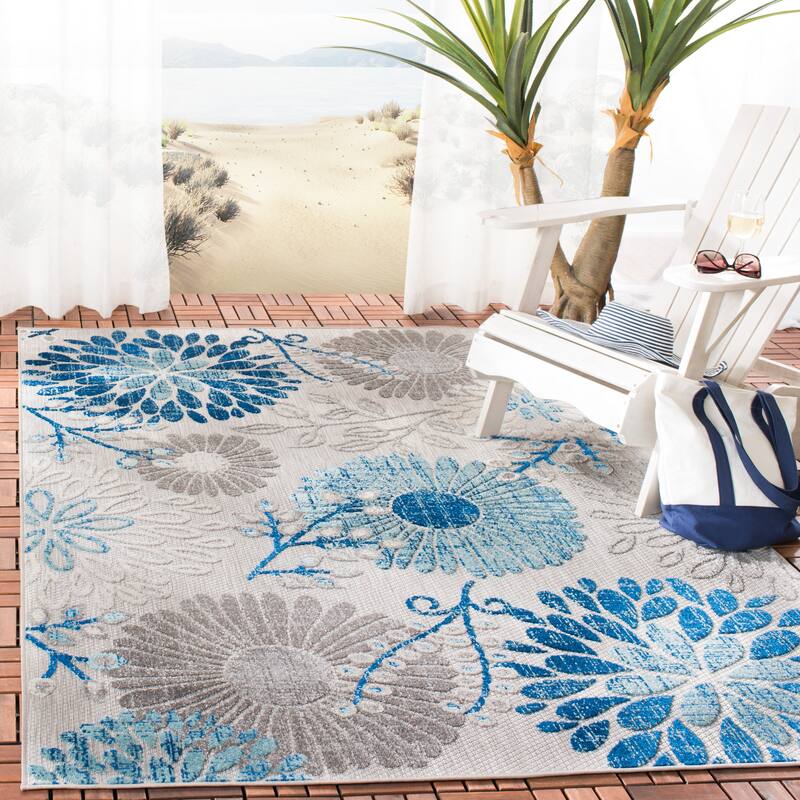 SAFAVIEH Cabana Lilah Indoor/ Outdoor Waterproof Patio Floral Rug
