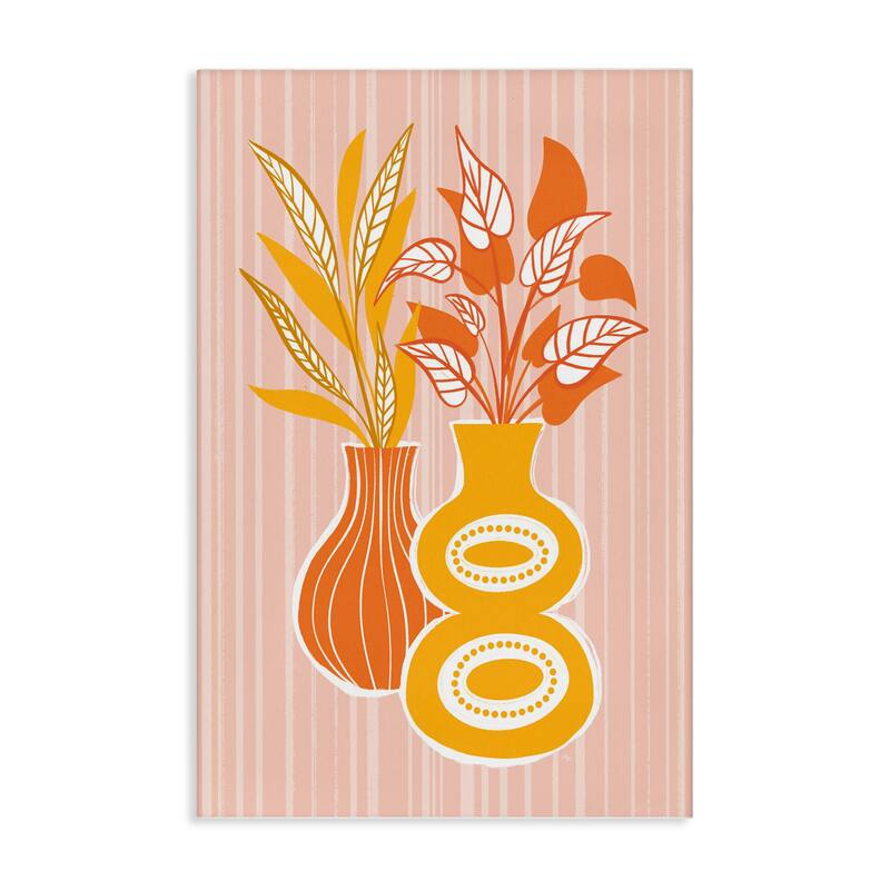 Stupell Orange & Yellow Vases Canvas Wall Art Design By Martina Pavlova - 20 x 30