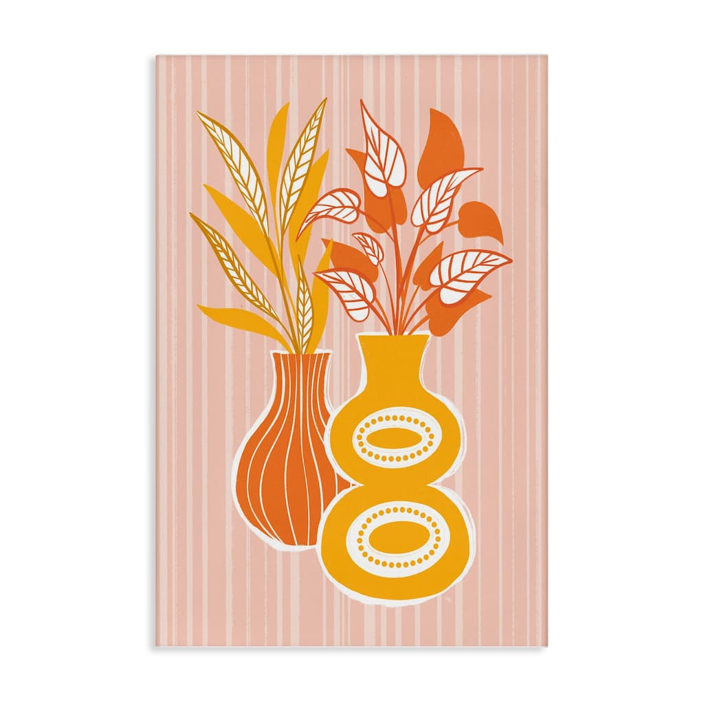 Stupell Orange & Yellow Vases Canvas Wall Art Design By Martina Pavlova