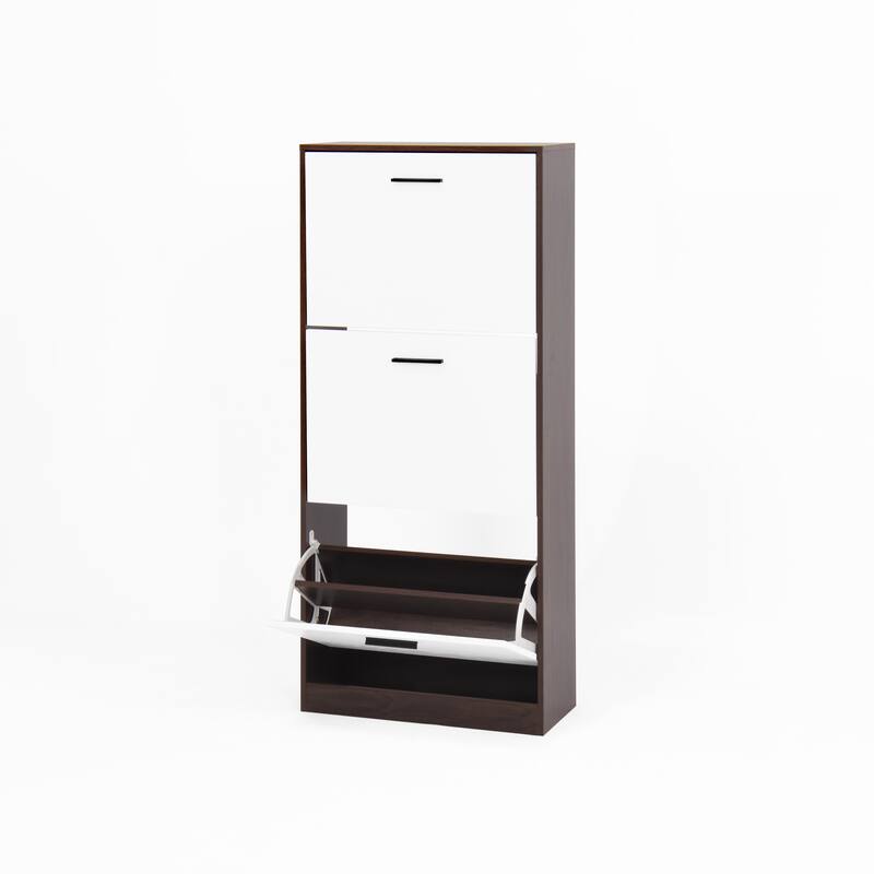 Shoe Storage Cabinet with 3 Flip Drawers&1 Drawer, Slim Freestanding Storage Racks