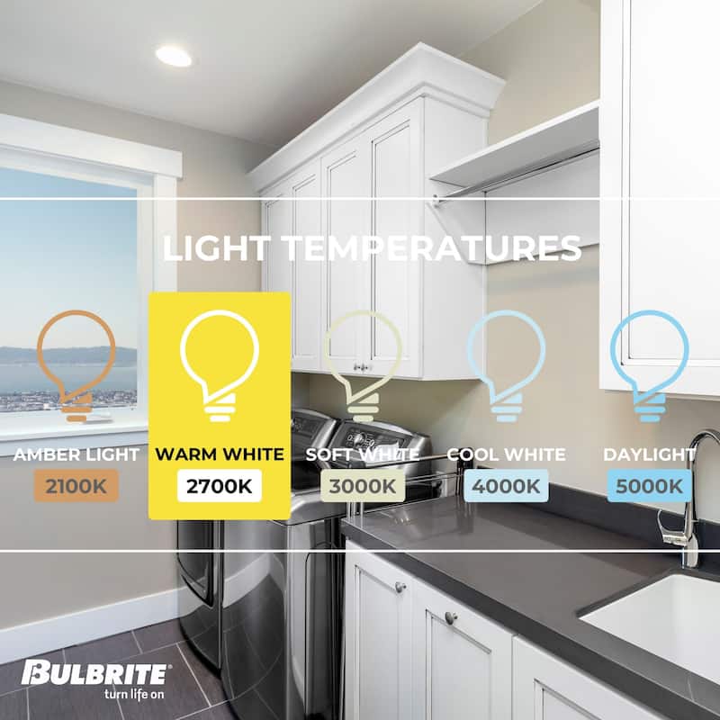 Bulbrite Single LED 9" Round Flush Mount Fixture, 75W Equivalent