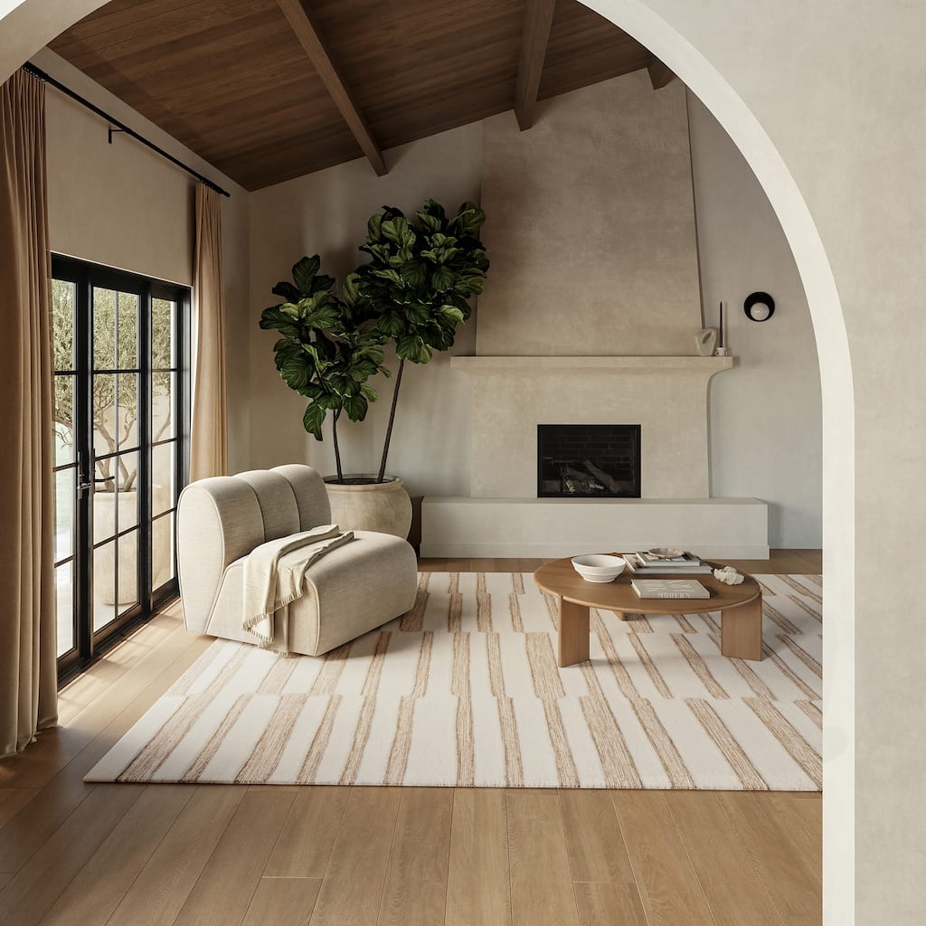 Frenshe Interiors Maui Broken Stripe New Zealand Wool Area Rug