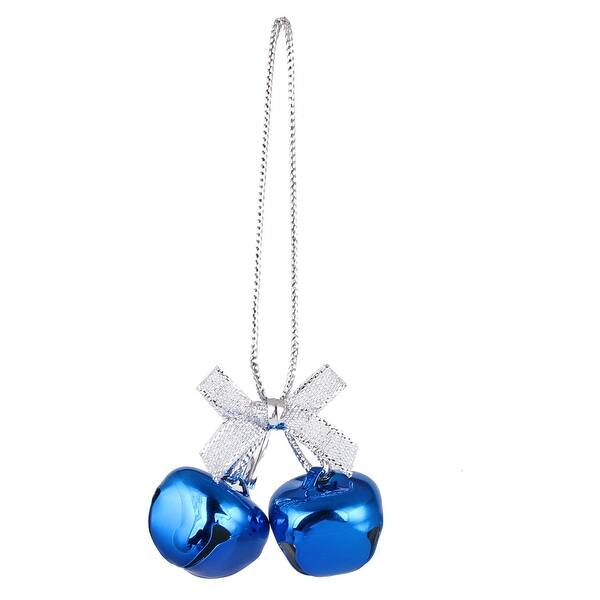 Shop Festival Christmas Tree Metal Bowknot Ring Bell Pendant Hanger Decor Dark Blue Overstock 18248789