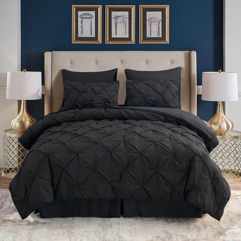 8 Pieces Pintuck Comforter Set
