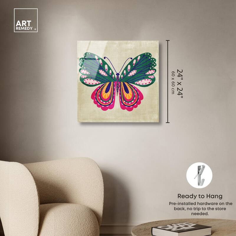 Butterfly Wings Acrylic by Art Remedy, Ready to Hang