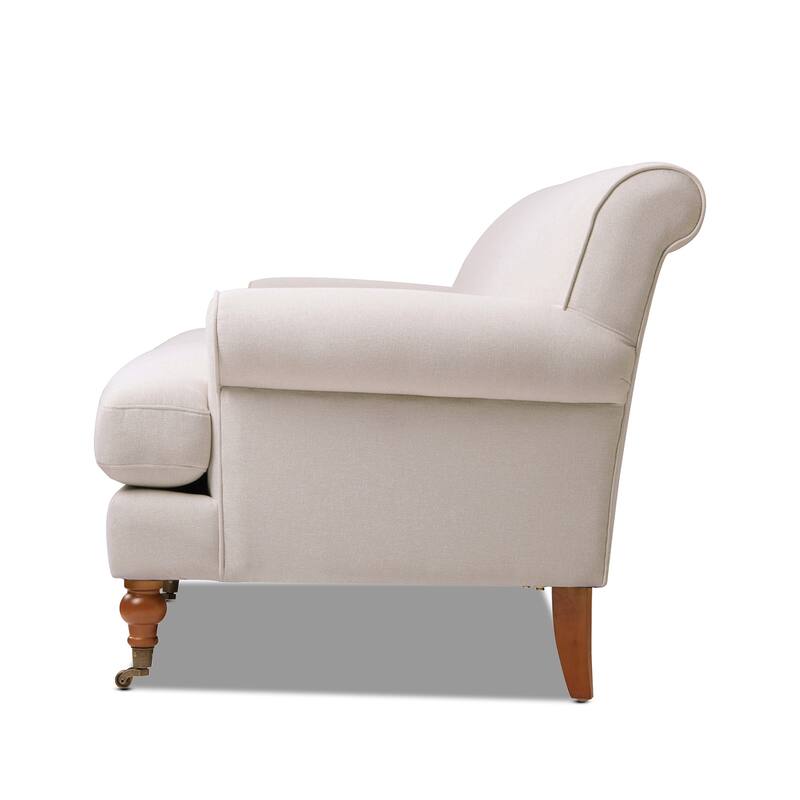 Alana Lawson 88 Inch Living Room Sofa – Three Cushion Couch with Rolled Arms and Tight Back – Minimal Assembly Required