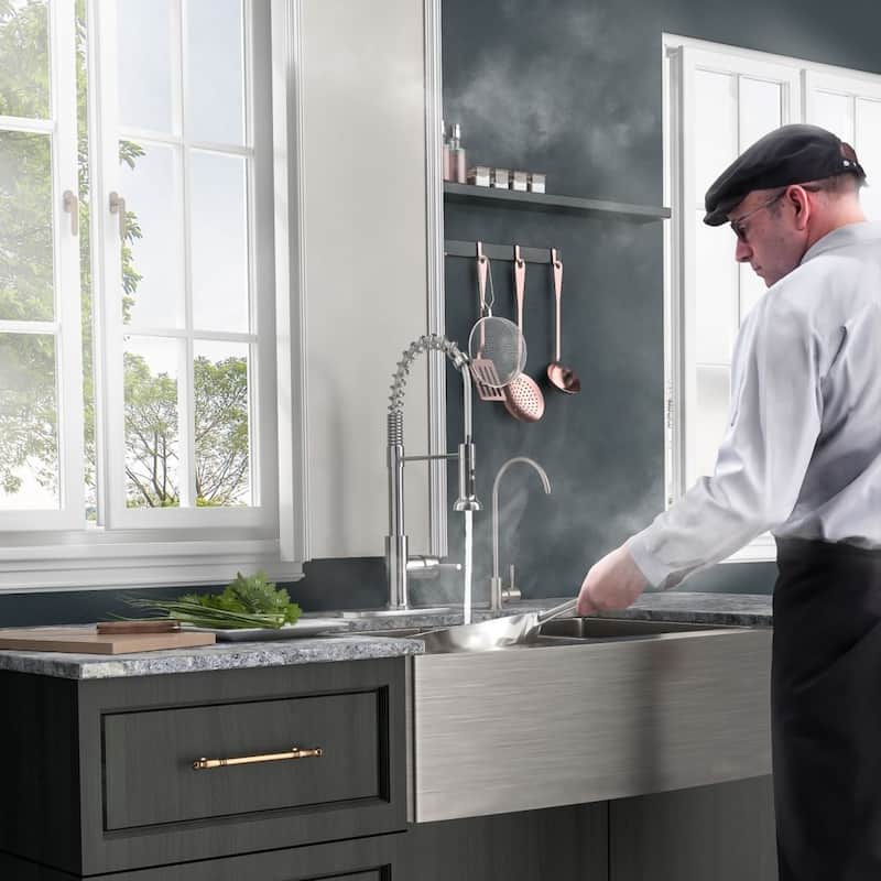 Kitchen Water Filter Faucet Stainless Steel Brushed Nickel Drinking Water Faucet