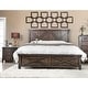preview thumbnail 18 of 18, Epona Rustic Dark Walnut Wood 2-Piece Panel Bed and Nightstand Set by The Gray Barn