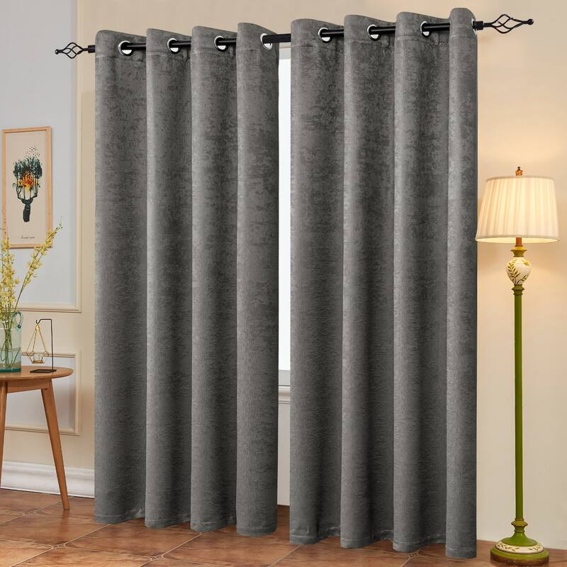 Subrtex Blackout Curtain Solid Thermal Window Drapes Panel Pair