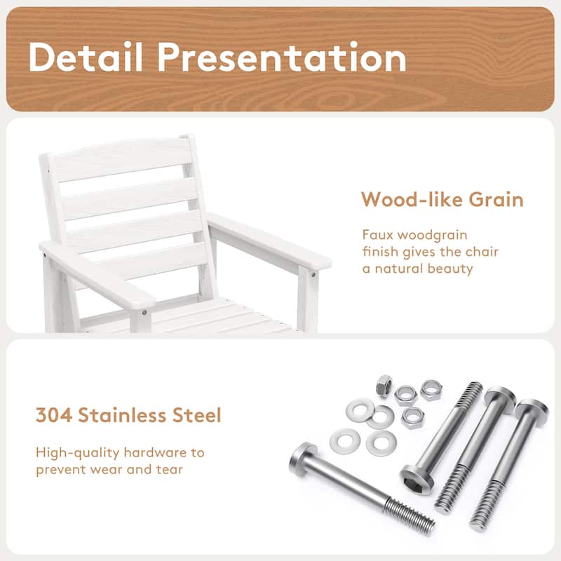 Plastic Tall adirondack Chair Set Of 2-Piece