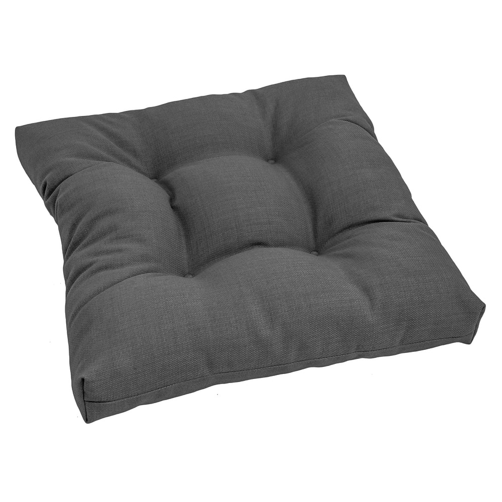 19-inch Square Indoor/Outdoor Tufted Chair Cushion - 19" x 19"