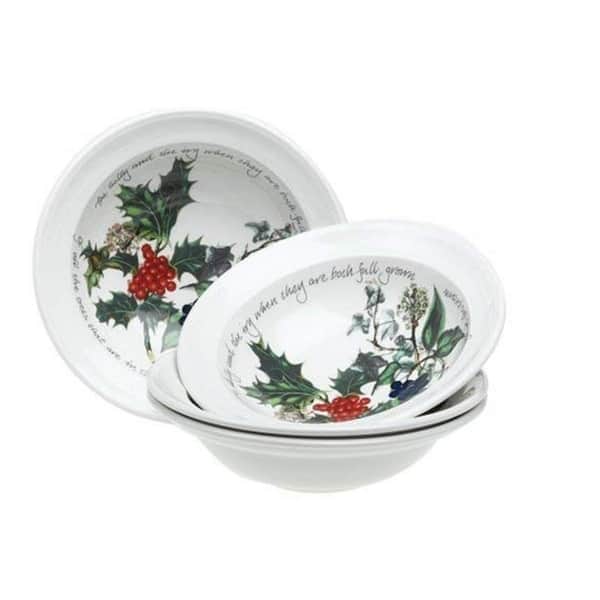 slide 2 of 8, Portmeirion Set of 6 Holly and Ivy Cereal Bowls - 6.5 inch 6.5 inch