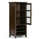 preview thumbnail 4 of 17, WYNDENHALL Franklin 12-Bottle SOLID WOOD 22 inch Wide Contemporary High Storage Wine Rack Cabinet - 22 W x 17 D x 50 H