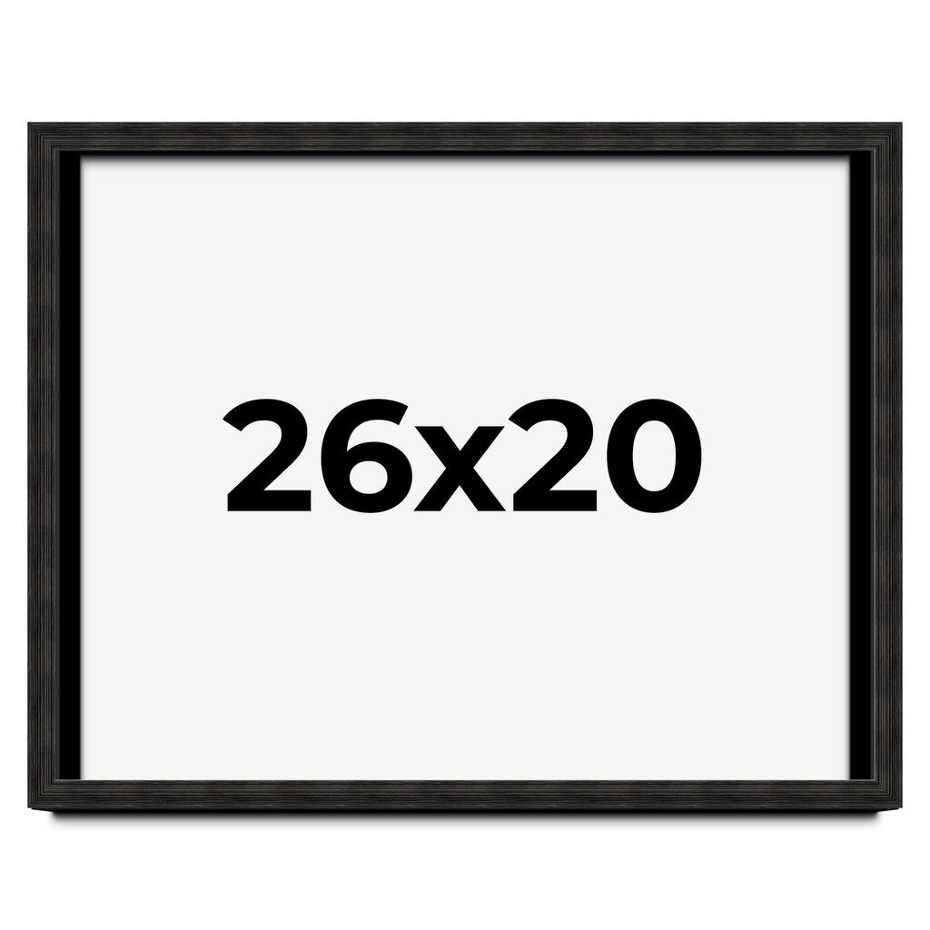 26x20 Shadow Box Black Rustic Barnwood Display Frame | 1.125 Inch