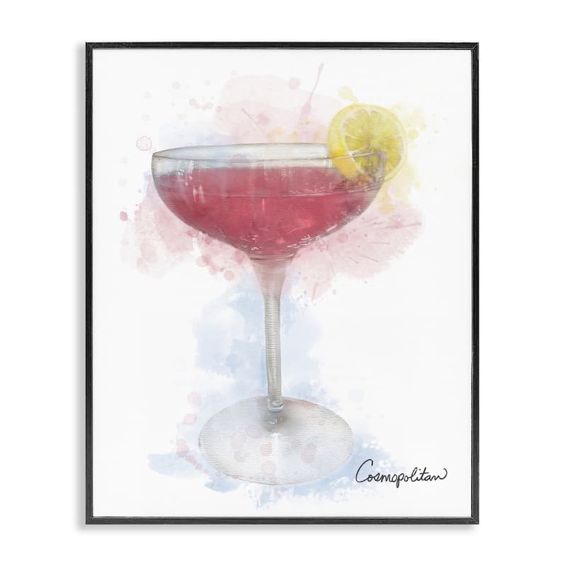 Stupell Soft Faded Cosmopolitan Framed Giclee Art Design By Matthew Piotrowicz - 16 x 20 - Black