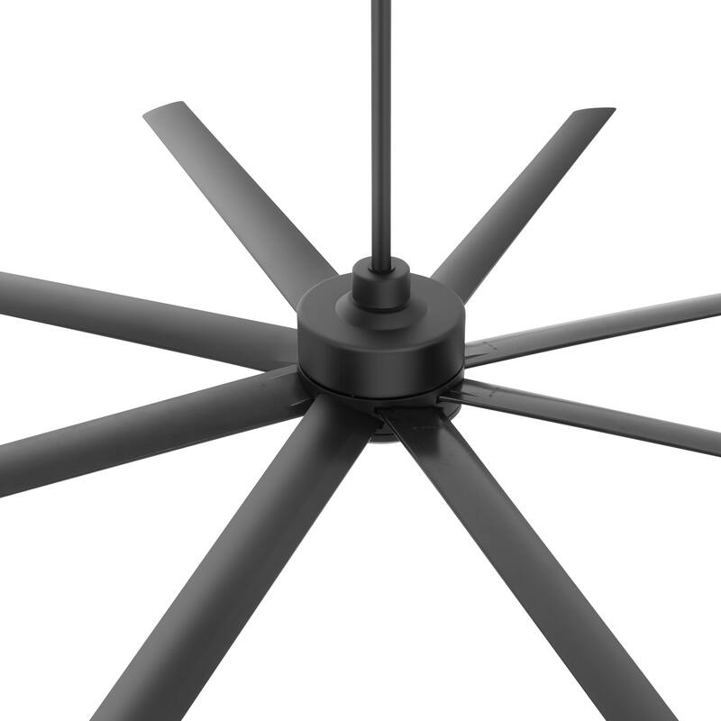 65/72/84-In Black/White Industrial Ceiling Fan with Remote without Light(8-Blade)