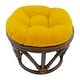 preview thumbnail 11 of 20, 18-inch Round Twill Footstool/Ottoman Cushion (Cushion Only) - 18 x 18 Sunset