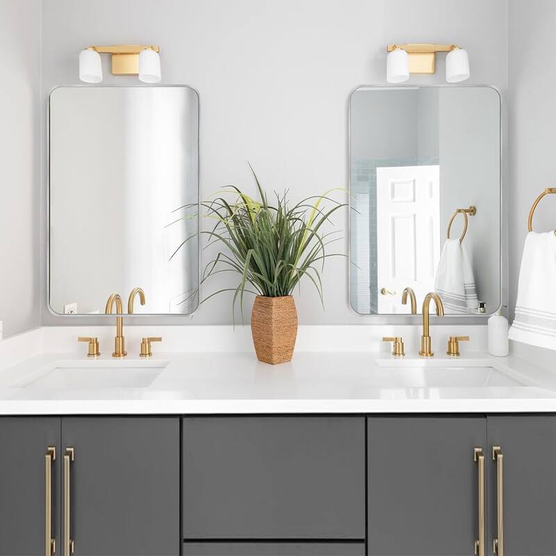 Wall Mount Bathroom Rectangle Vanity Mirror (Horizontal/Vertical)