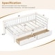 preview thumbnail 3 of 8, Gymax Twin Size Kids Bed w/ Storage 2 Pull-out Drawers Side Shelf for