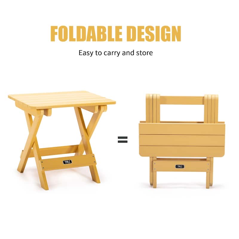 Outdoor Portable Folding Square Table with Fade-Resistant Material