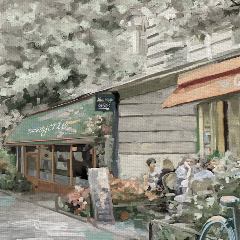 Café Pavé Light Canvas Art Print
