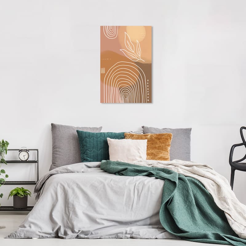 Wynwood Studio Canvas Abstract Feeling Sunny Brown and Light Brown Modern & Contemporary Wall Art Canvas Print - 24 x 16