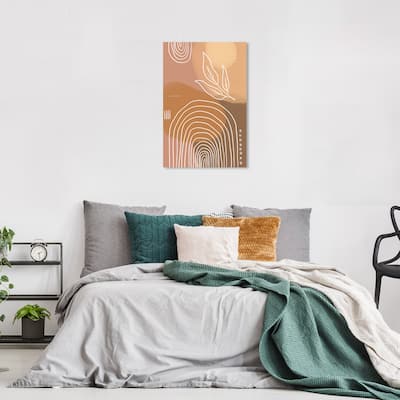Wynwood Studio Canvas Abstract Feeling Sunny Brown and Light Brown Modern & Contemporary Wall Art Canvas Print
