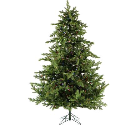 Fraser Hill Farmt Foxtail Pine 7.5-foot Christmas Tree with Multicolor LED String Lighting