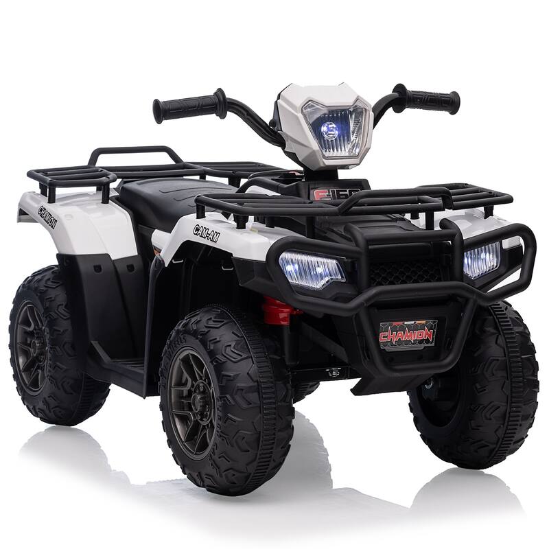 2V Battery-Operated Kids Ride On ATV Toy for Kids Best Gifts - White