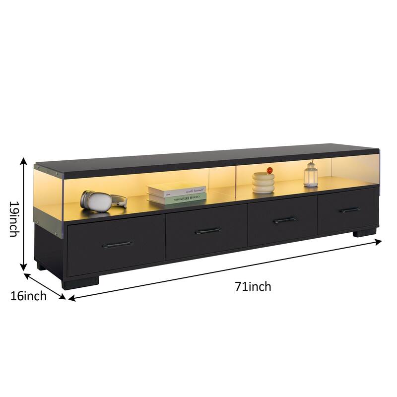4-Drawer TV Stand for TV's up to 80" Flat Screen Cabinet